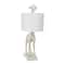 Hello Honey® 28" White Resin Giraffe Table Lamp with Linen Shade